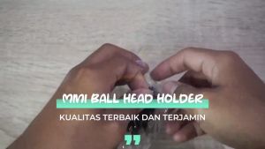 plastik Mini Ball Head Tripod holder rotasi kamera ringlihgt hp lighting screw 1/4" untuk tripod miring dan putar
