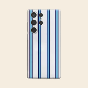 Blue Stripe Luxury Fashion Full Lens Protective Case for Samsung Galaxy S26 S25 S24 A56 A36 Plus Ultra