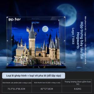 light your bricks | Hộp Hiển Thị Acrylic Trong Suốt Chống Bụi Cho Lâu Đài Hogwarts Lego