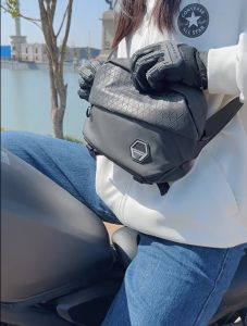 ROCKBROS Motorcycle Bag PU Waterproof Messenger Bag Outdoor Sports Backpack Large Capacity Bicycle Bag