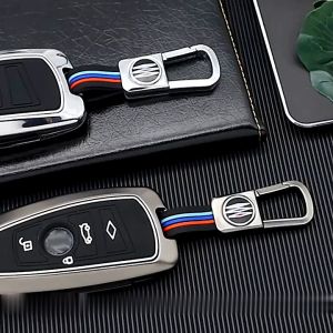Bao Da Vỏ Bảo Vệ Ốp Chìa Khóa Bọc Chìa Khóa Phản Quang Dùng Cho Xe Ô Tô BMW Series 3 5 7 X GT Mẫu Cũ