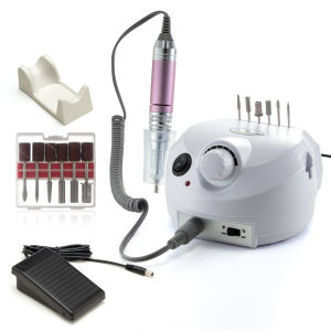 ชุดเจาะเล็บไฟฟ้ามืออาชีพสําหรับเล็บอะคริลิคและเจล - ชุด 35000RPM สําหรับการสร้างรูปร่าง ขัด และขัด - ใช้ในบ้านและร้านเสริมสวย