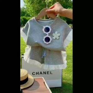 (LOLI-JKT) BS-429 SET ANAK BAGUS GREY RENDA FREE PIN BUNGA SIZE 100-140