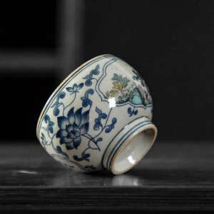 DIHUANTUO | Vintage Blue and White Porcelain Underglaze Tea Cup