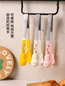 Stainless Steel Kitchen Clamp Food Clamp No Dirty Hands Snack Clamp High Temperature Resistant Barbecue Clamp Home Bread Clamp Potato Chip Clamp