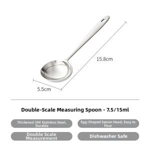 SHUANGSHAN | 304 Stainless Steel Dual Scale Measuring Spoon