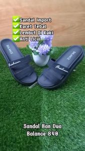 Sandal Wedge Wanita Korea Premium Sendal Selop Wanita Karet Jelly Tebal Empuk Tali Belakang