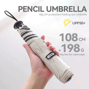 Parachase Folding Umbrella UV Protection Big Size 108cm Sun Umbrella Women Portable Summer Lightweight Windproof Umbrella Golf 6 Ribs Carbon Fiber