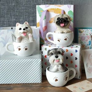 ของตกแต่งโต๊ะรูปสุนัข Resin สุดสร้างสรรค์ น่ารัก ของเล่น ของขวัญเพื่อนร่วมงาน ของตกแต่งโต๊ะสุนัขตีนแก้ว ของตกแต่งโต๊ะสัตว์เลี้ยง