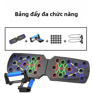 Bộ Dụng Cụ Tập Luyện Đa Năng Di Động Tập Đẩy Tạ Tại Nhà Có Thanh Đẩy Tạ Có Thể Gấp Gọn Kèm Dây Kháng Lực
