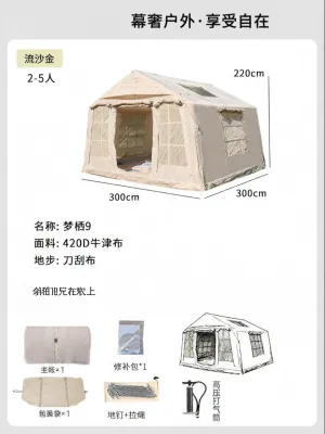 MUSHE | Outdoor Camping Large Space Inflatable Tent Rain & Sun Protection
