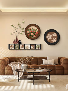 French Vintage Restaurant Decorative Artwork Combination Rose Flower Dining Table Wall Painting New 2025 Living Room Hanging Picture