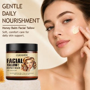 简素净 | 30g/60g/120g Facial Tallow Honey Balm Cream Natural Beef Tallow Face Cream with Olive OilMoisturizing & Nourishing for Dry Skin