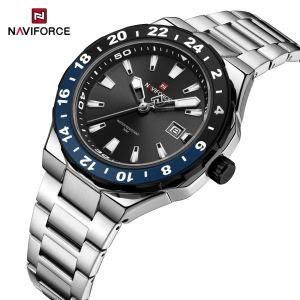 NAVIFORCE  Luxury Sports Quartz Clock Luminous Calendar Watches for Man Stainless Steel Waterproof Wristwatch Relogio Masculino