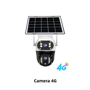 Camera An Ninh Năng Lượng Mặt Trời V380 8MP Ngoài Trời WiFi Không Dây Camera Kép IP 1080P Tầm Nhìn Ban Đêm Theo Dõi Chuyển Động 4G CCTV Chống Nước PTZ