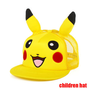 Takara Tomy | Pokemon Baseball Cap Pikachu Hat Pokemon Cosplay Hip Hop Cap for Girl Boy Children kids Anime Figures Toy Gift Cartoon Hat
