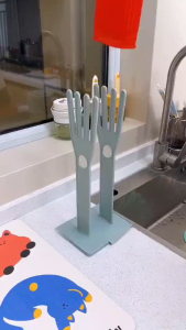 1PC Kitchen Glove Stand Holder Rubber Glover Dryer Rack Towel Holder Drain Countertop Storage Rack Kitchen Sink Accessories Tool