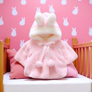 Jaket anak perempuan free tas PITA BUNNY mantel hoodie bayi bulu lembut import berkualitas