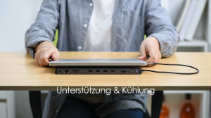 Hub Type-C PD 100W chuyển đa năng DockSphere™ Pro kiêm giá đỡ Choetech M20 Docking Station 11 in 1 USB-C cho Macbook/Laptop - HDMI 4K VGA PD 100W RJ45 Gigabit USB 3.0 5Gbps SD/TF AUX 3.5mm Vỏ nhôm tối ưu tản nhiệt và có lớp chống trượt