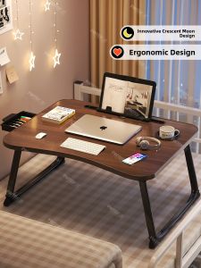 Bedside Foldable Small Table Simple Office Desk for Dormitory Laptop Study Book Desk Home Use Table Board Compact Workstation