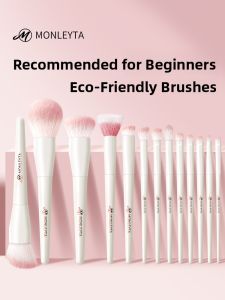 MONLEYTA | Soft Bristle Makeup Brush Set Eye Shadow Blade Brush Cheek Highlighter Soft Hair Beginner Full Set Brushes Nasal Shadow Contouring