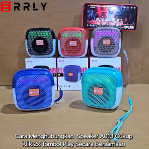 Speaker ERRLY A013 Speaker Bluetooth Portable LED RGB Lighting TWS 2 IN 1 + Stand Phone Power Bass