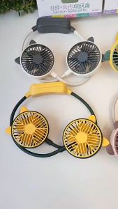 【SG Stock】Hanging Neck Fan Portable Neck Fan Mini Fan Foldable USB Mobile Fan Desktop Small Fan