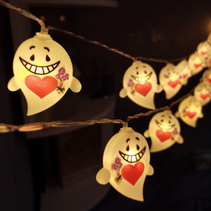 Đèn Dây Ma Quái Dễ Thương Halloween Đèn LED Trắng Ấm Trang Trí Ma Quái Tình Yêu Dùng Trong Nhà Ngoài Trời Đồ Trang Trí Tiệc Ma Quái Hoạt Hình Treo
