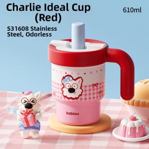 Bablov | High-Aesthetic Appeal Stainless Steel Straw Insulated Cup for Girls