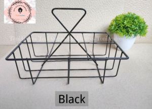 (KU-102) Small Glass Rack Wire Display Holder with handle