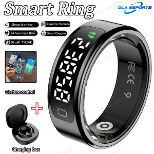 R11C Smart Ring Men Women Display Screen Gesture Swipe Video Smartring Waterproof Heart Rate Sleep Monitor Qring for Android IOS