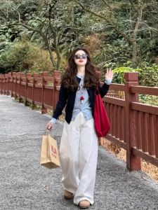 XUECAIQI | Korean Style Relax Loose-fitting Fake Two-piece Set