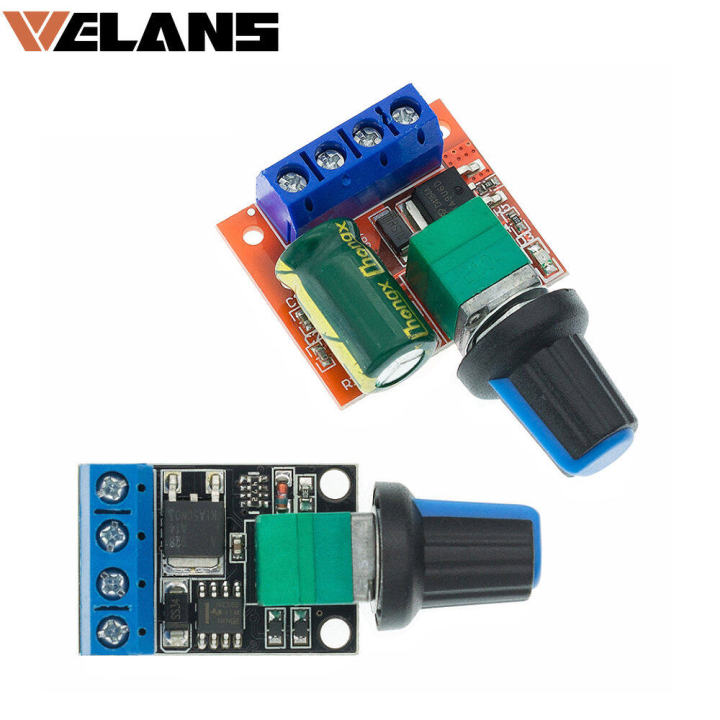 Mini 5A/10A 90W PWM 12V DC Motor Speed Controller Module DC-DC 4.5V-35V ...