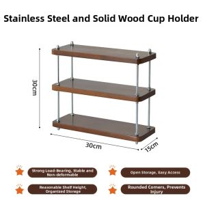 Cup Storage Coffee Display Organizer Rack