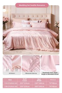 FUANNA (富安娜) | Wedding Pink Bedding Set Pure Cotton