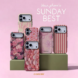 Potdemiel | Blush Petal Cascade For Samsung Galaxy S26 S25 S24 A56 A36 Dual Layer Luxury Fashion Full Lens Protective phone Cover CaseChic