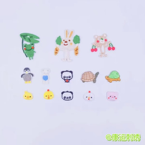 026 Mini Animal Design Embroidery Cloth Stickers Hot Ironing DIY Embroidery Patches Phone Case IPAD Handbook Decoration Clothing Bags