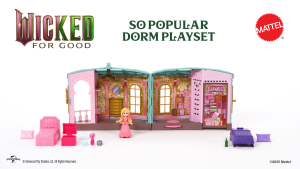 Universal Pictures’ Wicked So Popular Dorm Small Doll Playset With 3 Play Spaces & 10 Total Pieces
