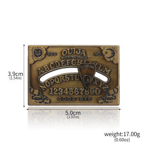 Vintage Ouija Board Digital Slideable Brooch Pins Yes Or No Sun And Moon Bronze Brooches Lapel Badges Punk Gothic Jewelry Gift