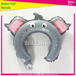 Balon Foil Bando Karakter Hewan Gajah Binatang Animal