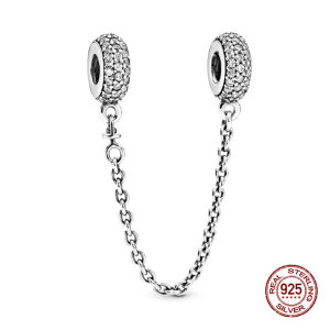 Dây Chuyền An Toàn Bạc 925 Sterling Hình Sao Và Mặt Trăng Dành Cho Trang Sức Tự Làm - Phù Hợp Với Vòng Tay Dây Chuyền Hạt Charm Quà Tặng Mặt Trời Mặt Trăng & Sao Cổ Điển