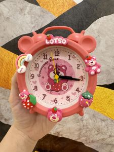 Creative Childrens Alarm Clock Desktop Bedroom Boys Girls Plastic Battery Powered Night Light Function New Model Waking up Tool