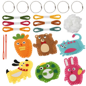 Sewing Crafts Kits Forest Creatures DIY Sewing Felt Plush Animals for Beginner Kids Educational Art Supplies Toy Craft Kit