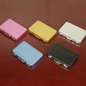 Aluminum Storage Box Business Id Credit Card Holder Mini Suitcase Bank Card Box Holder Jewelry Case Organizer Rectangle New