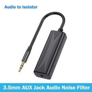 Anti-interference 3.5mm AUX Audio Noise Filter Ground Loop Noise Isolator Eliminate For Speaker Phone Car Stereo Audio System