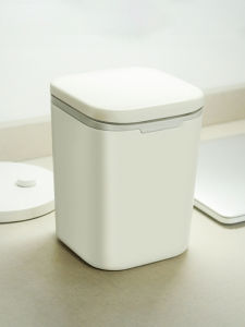 Japanese Style Mini Press Desktop Trash Can Coffee Table with Cover Creative Simple Kitchen Living Room Makeup Storage Bucket