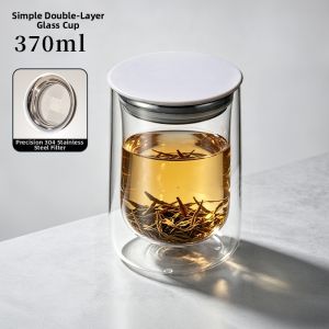 GIANXI | Lazy Office Double-layer Glass Teapot Tea and Water Separation