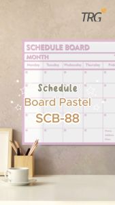 TRG Schedule Board Pastel Color SCB-88 - Papan Jadwal Whiteboard Flexible Monthly Planner White Board TRG