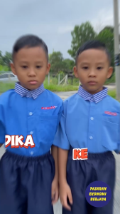 BAJU TADIKA KEMAS SET 4 hingga 6 TAHUN PRA SEKOLAH UNIFORM SEPASANG TADIKA KANAK-KANAK BUDAK PRE-SCHOOL UNIFORM COTTON LICIN
