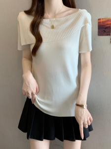 Áo Thun Cổ Sen Tay Ngắn Giảm Cân